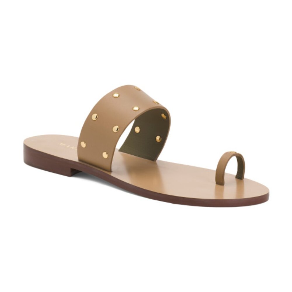 MARIA LUCA Made In Spain Leather Toe Loop Sandals